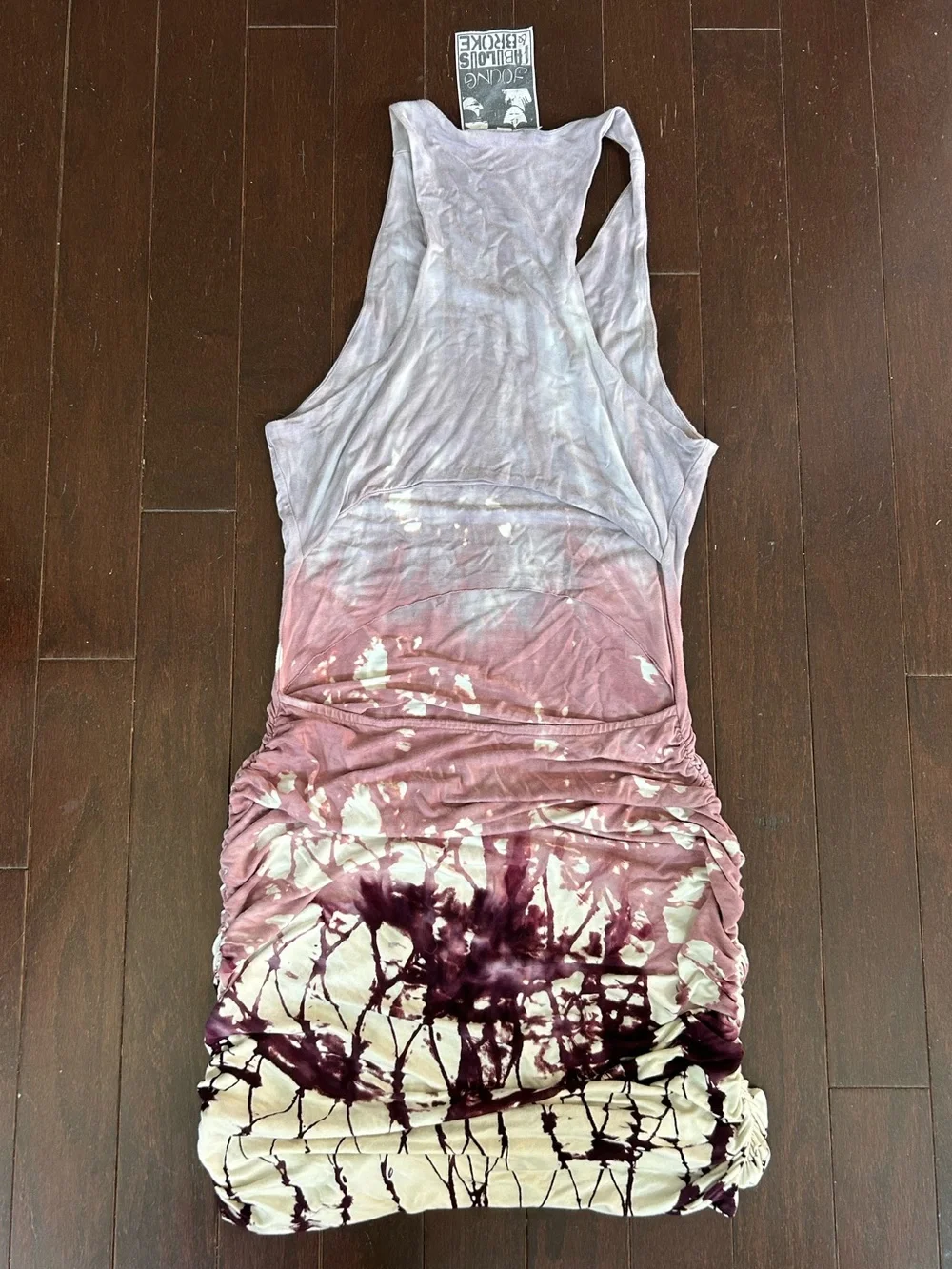 Young Fabulous & Broke Becky Dress Sz S w MEASUREMENTS Tie-Dye Ruching